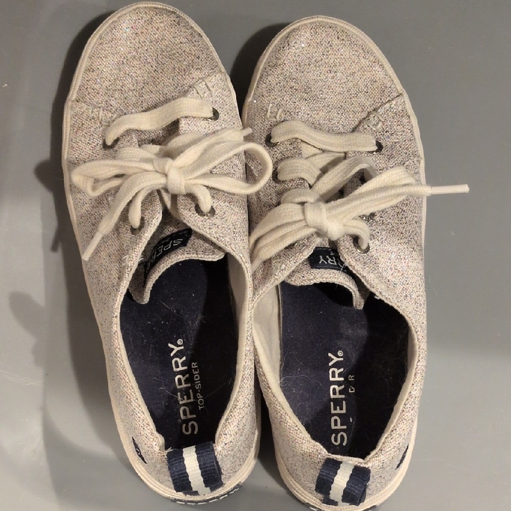 Sperry Gray Textured Lace-Up Sneakers